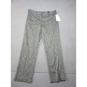 Amanda + Chelsea Pants Womens 10 Black White Stretch Modern Fit Ankle High Rise